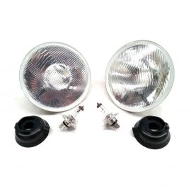 BMW 1800 2000 1602 2002 318 7 INCH ROUND HEADLIGHTS LAMPS H4 WITH BULBS